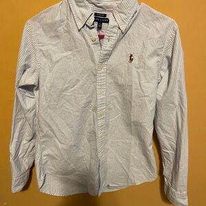 Polo by Ralph Lauren Men's Blue Striped Shirt